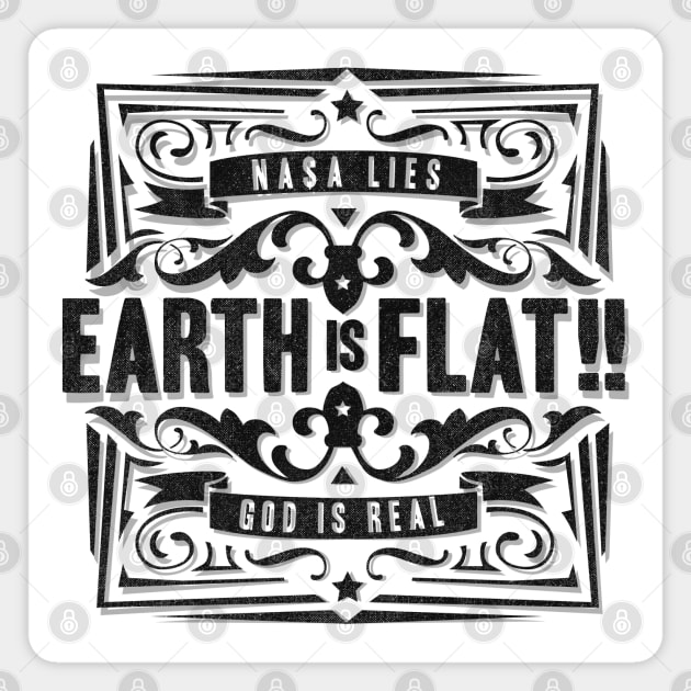 Earth is flat - Research Flat Earth Magnet by BigWildKiwi